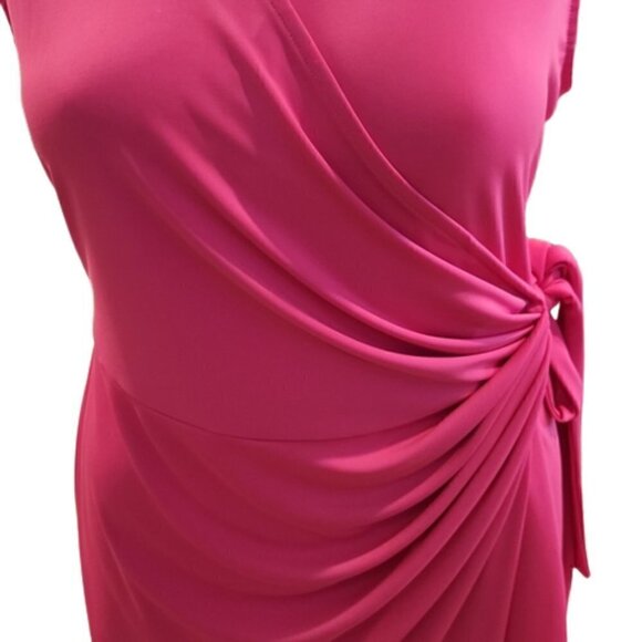 [Amazon Essentials] Pink V-neck Short Sleeve Wrap Dress - Size 1X - Picture 5 of 9